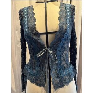 Ann Ferriday VTG Girly Fairy Lace Cardigan S/M